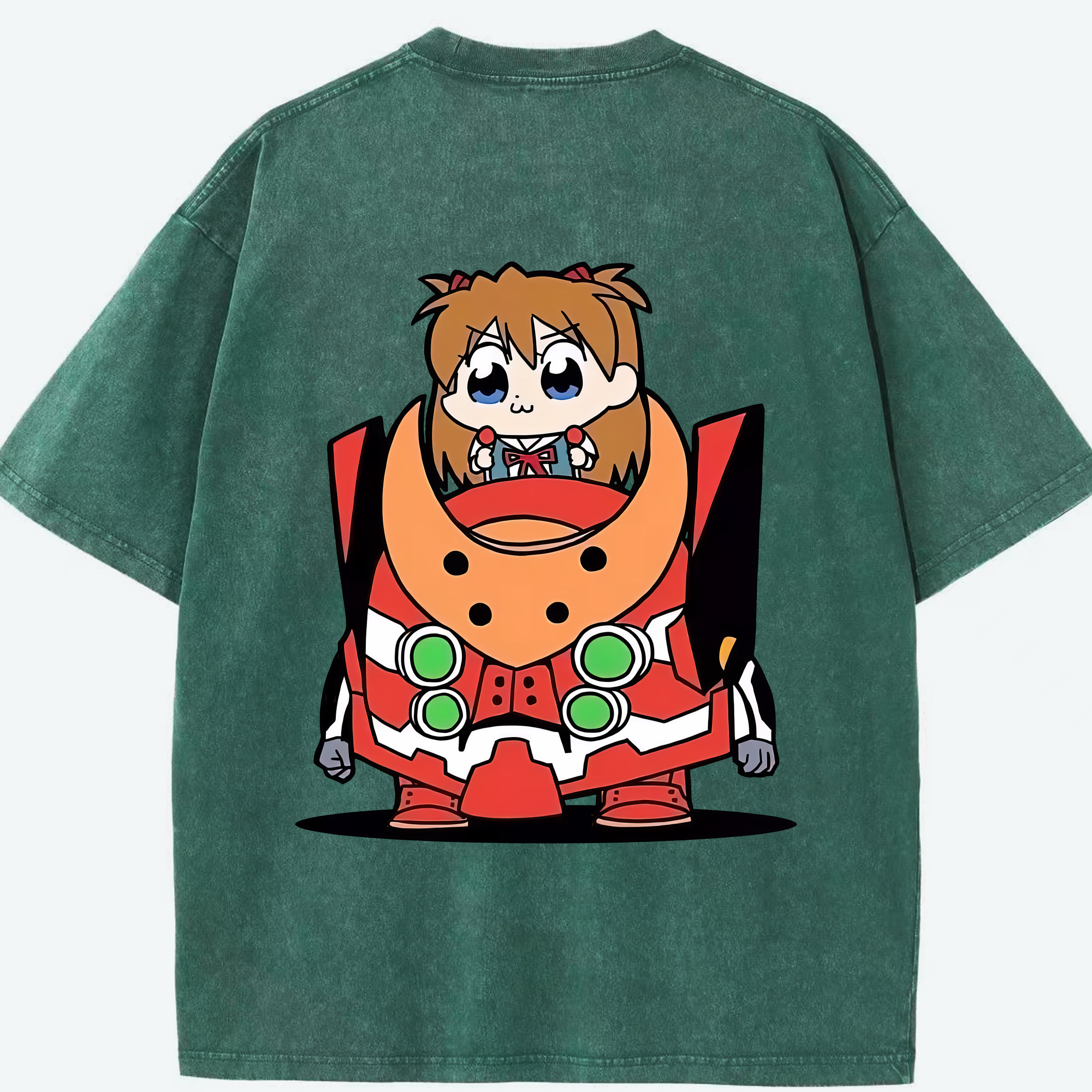 （画像用） EVA 新世紀エヴァンゲリオン 綿100% ヴィンテージ風 半袖Tシャツ（背面プリント）